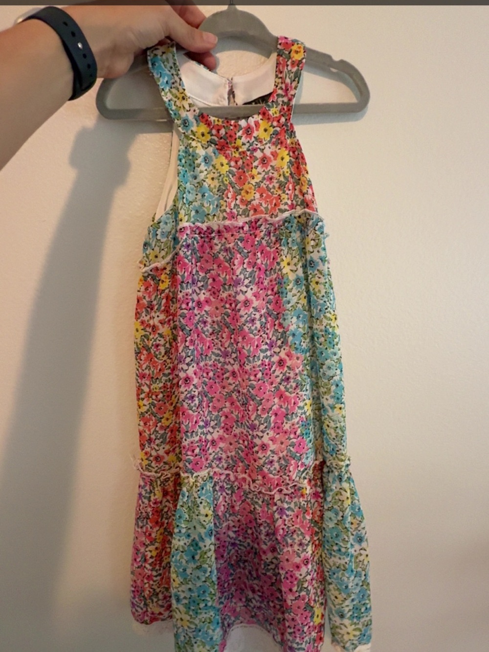 Girls' Floral Tiered Sundress - Pink & Multi